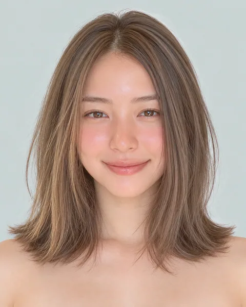 Blunt-cut flipped-out medium bob