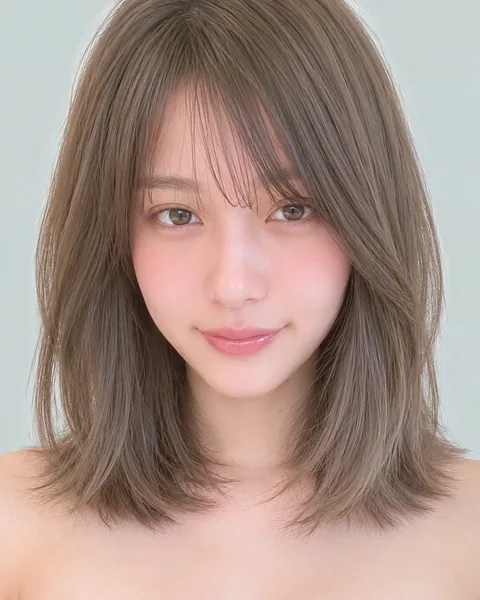 Collarbone-length layered bob, ash greige