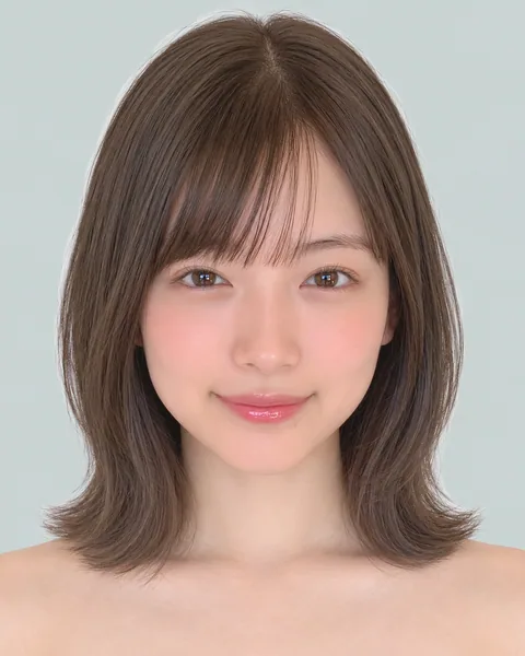 Collarbone-length layered bob, ash greige #2