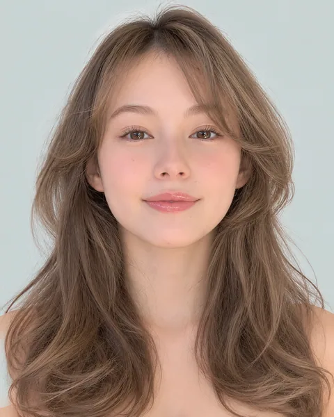 Medium nuance perm, curling-iron style