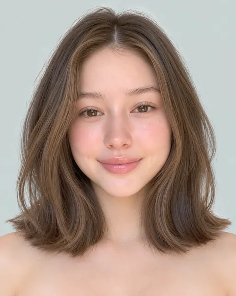 切りっぱなし外ハネミディアムボブ #5