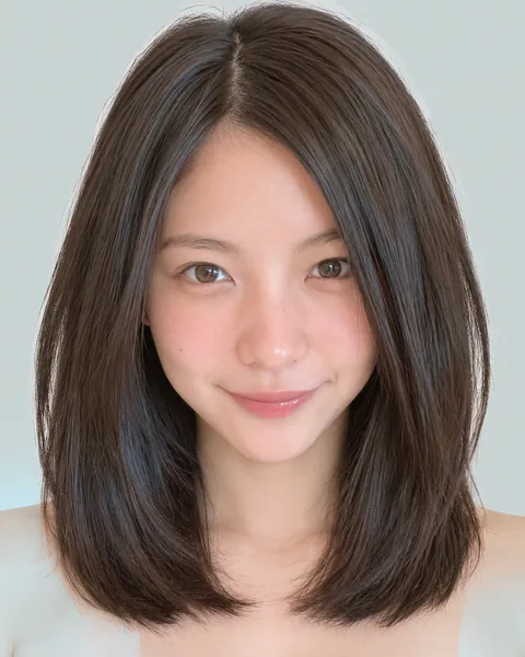 艶さらストレートミディアムボブ(前髪なし) #2