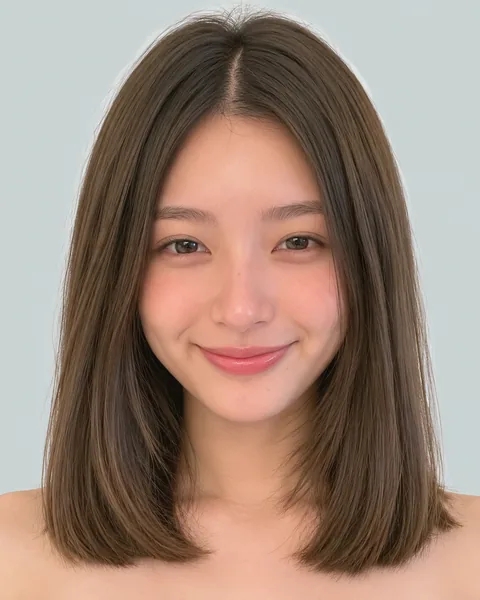 切りっぱなし外ハネミディアムボブ #7