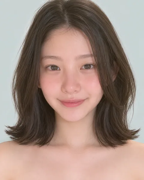 切りっぱなし外ハネミディアムボブ #8