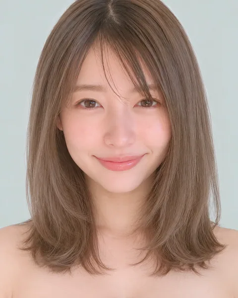 Collarbone-length layered bob, ash greige #10