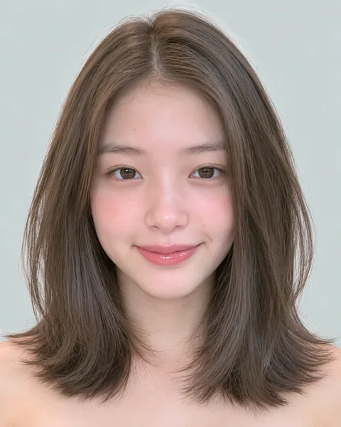 切りっぱなし外ハネミディアムボブ #9
