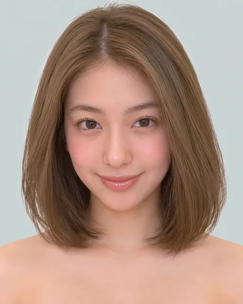 切りっぱなし外ハネミディアムボブ #11