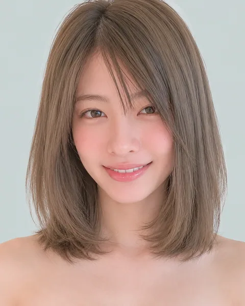 Collarbone-length layered bob, ash greige #12
