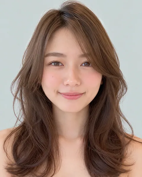 セミロングニュアンスパーマ