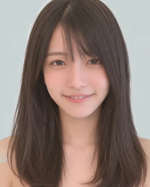 セミロングストレート(前髪あり・暗髪)