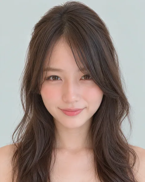 Diagonal bangs, airy curls #1