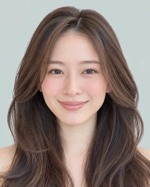 One-curl layers, loose strands, chocolate brown #7