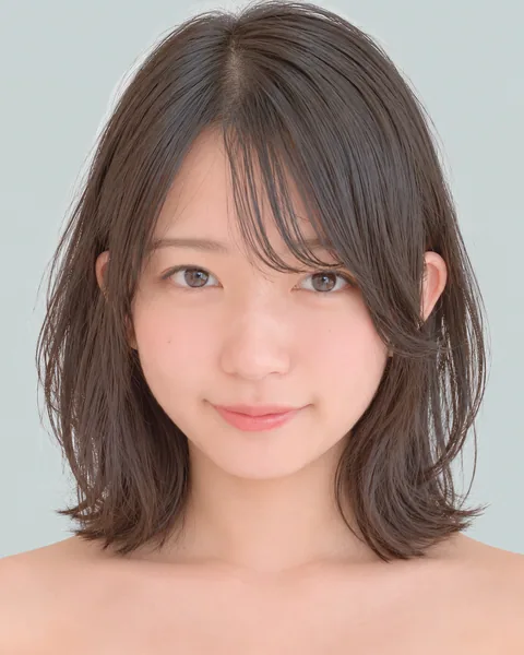 Wet-look short bob, long bangs