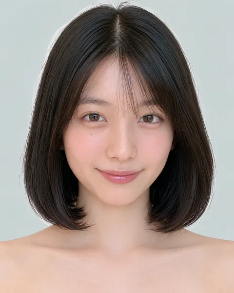 Blunt-cut straight bob, no bangs #21