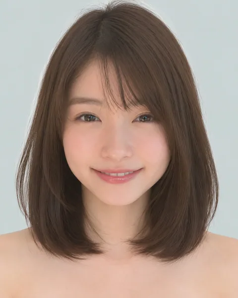 丸みショートボブ(シースルーバング・ダークブラウン) #2