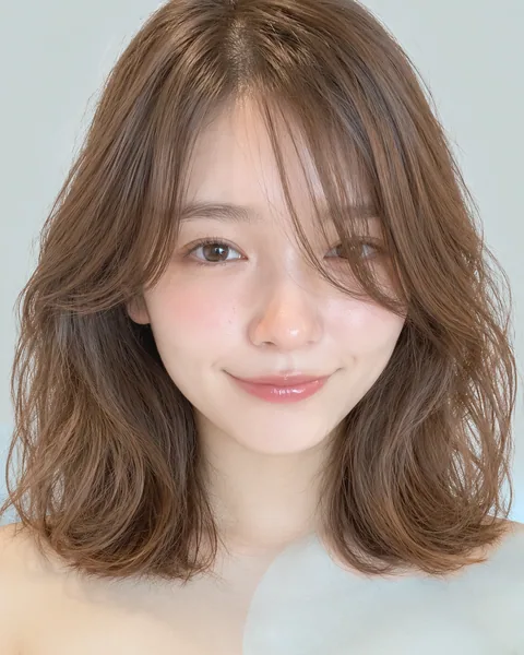 Mini bob perm, natural wave style