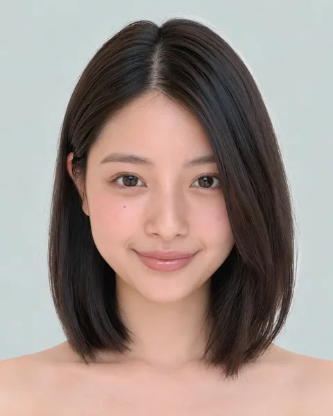 Blunt-cut straight bob, no bangs #22