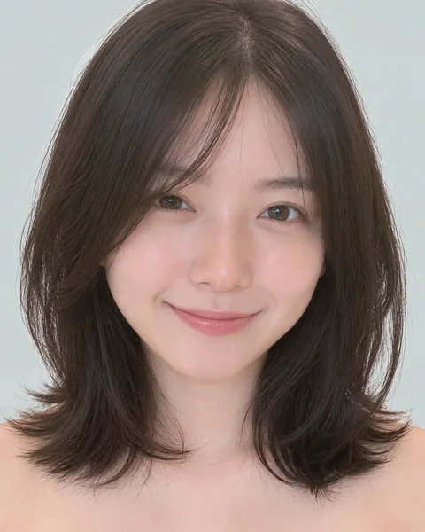 A-line diamond short bob, black hair #22