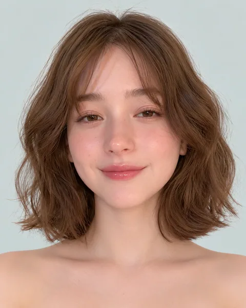 Mini bob perm, natural wave style #2
