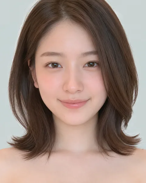 A-line diamond short bob, black hair #3