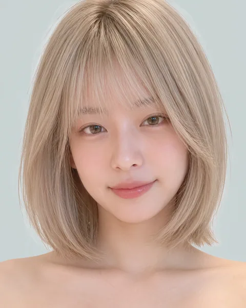 High-tone milk tea short bob
