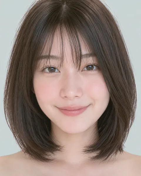 Mini bob, brow-length blunt bangs #23
