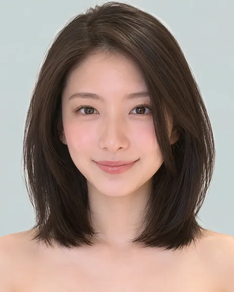 A-line diamond short bob, black hair #5
