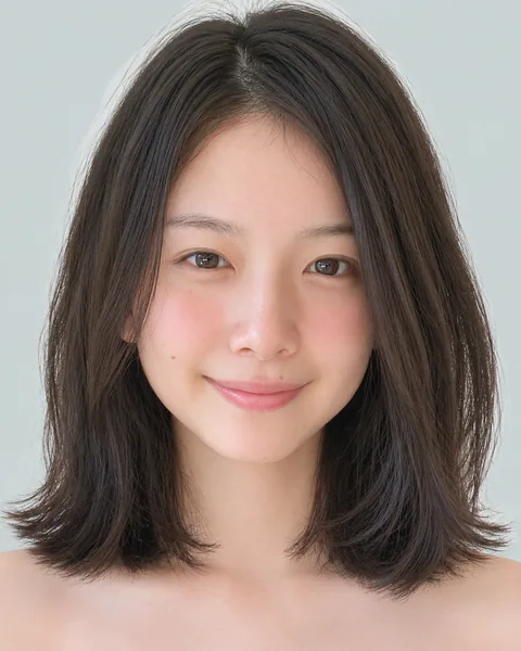 A-line diamond short bob, black hair #24