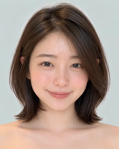 A-line diamond short bob, black hair #7