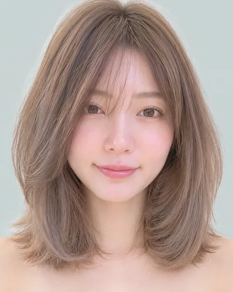 Inward one-curl bob, lavender ash #3