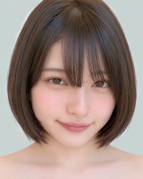 Mini bob, brow-length blunt bangs #11