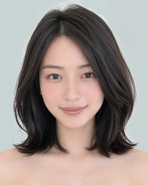 A-line diamond short bob, black hair #26