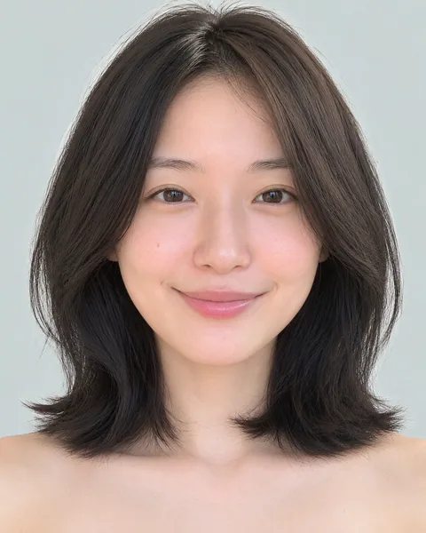 A-line diamond short bob, black hair #27