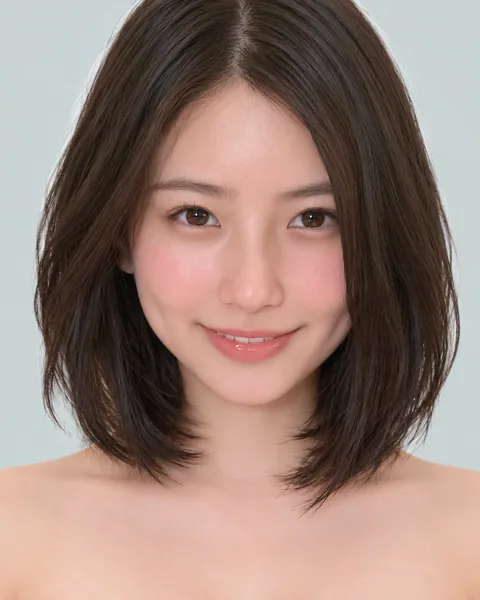 A-line diamond short bob, black hair #9
