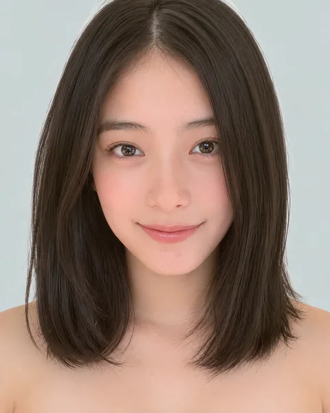 Blunt-cut straight bob, no bangs #26