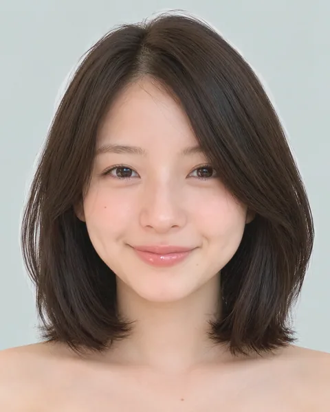 A-line diamond short bob, black hair #11