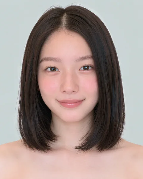 Blunt-cut straight bob, no bangs #27