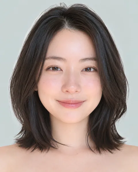 A-line diamond short bob, black hair #33