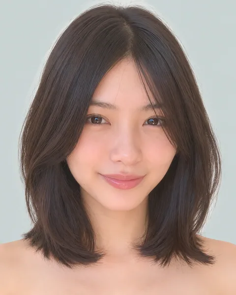 A-line diamond short bob, black hair #12
