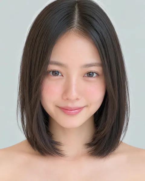 Blunt-cut straight bob, no bangs #29