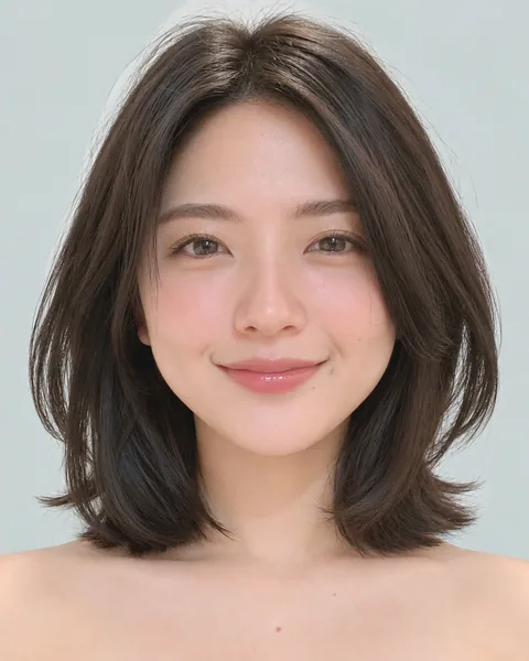 A-line diamond short bob, black hair #13