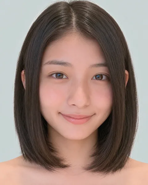 Blunt-cut straight bob, no bangs #30