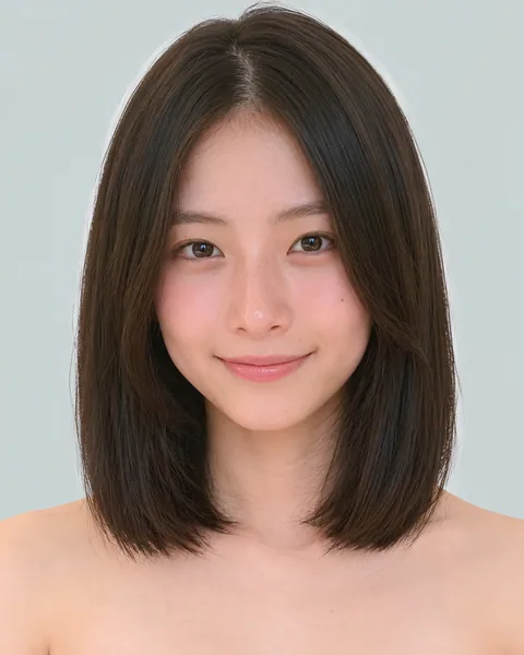 Blunt-cut straight bob, no bangs #31
