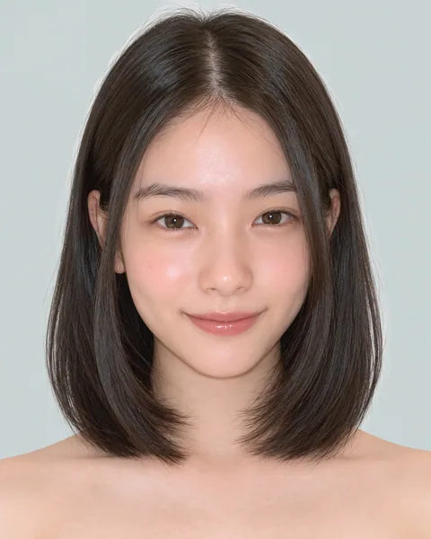 Blunt-cut straight bob, no bangs #33