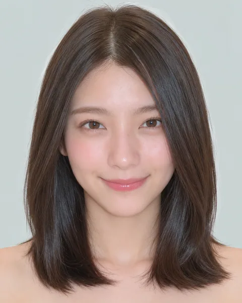 Blunt-cut straight bob, no bangs #14