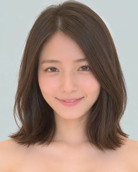 A-line diamond short bob, black hair #17