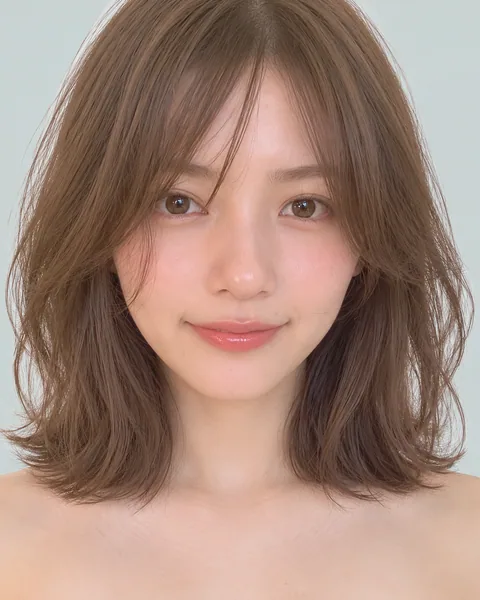 Mini bob perm, natural wave style #17