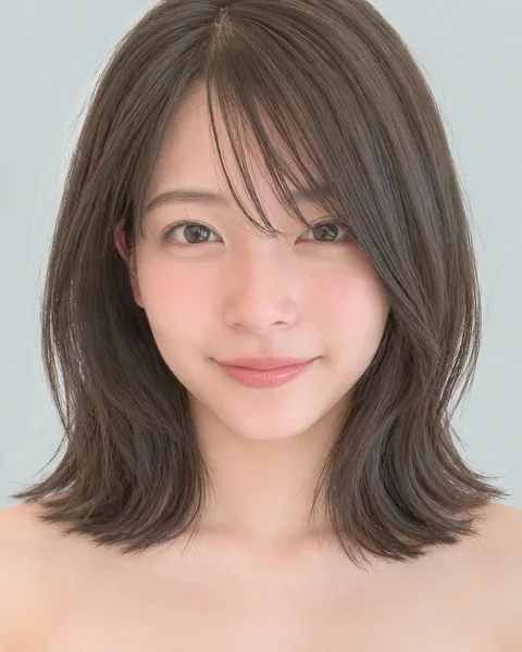 Wet-look short bob, long bangs #9