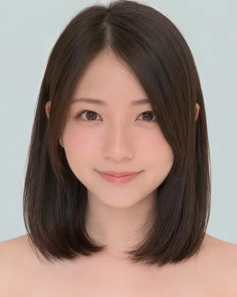 Blunt-cut straight bob, no bangs #17