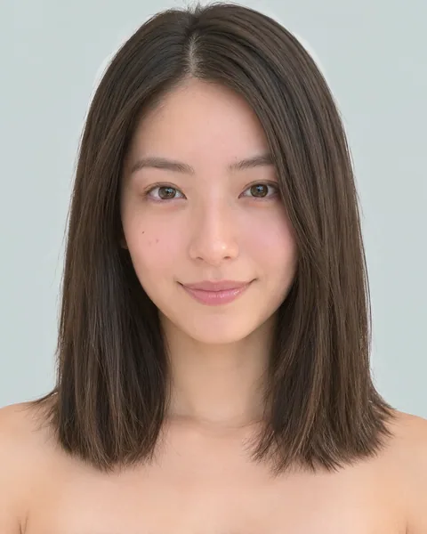 Blunt-cut straight bob, no bangs #34